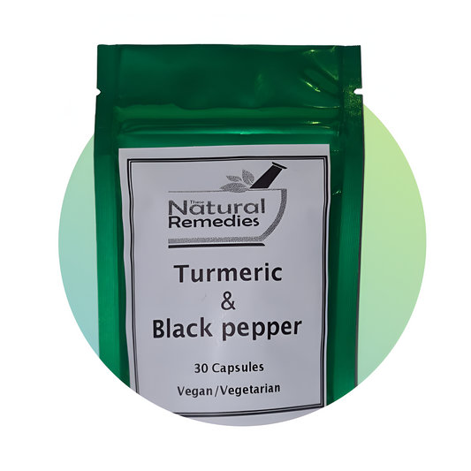 Turmeric 600mg and Black Pepper 5mg 30 capsules